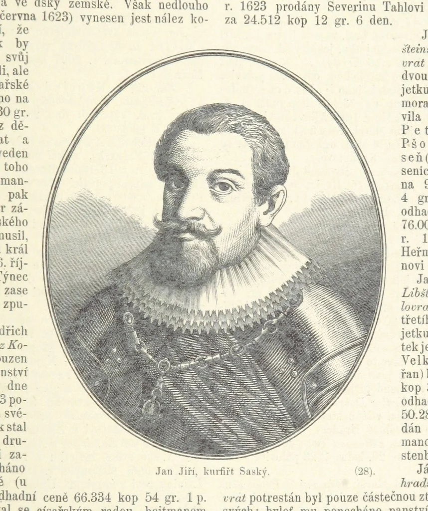 An illustration from Dějiny Cech a Moravy od roku 1620 do roku 1648. Col. 1372, 1891, leaf 233