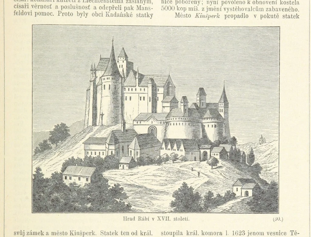 An illustration from Dějiny Cech a Moravy od roku 1620 do roku 1648. Col. 1372, 1891, leaf 265