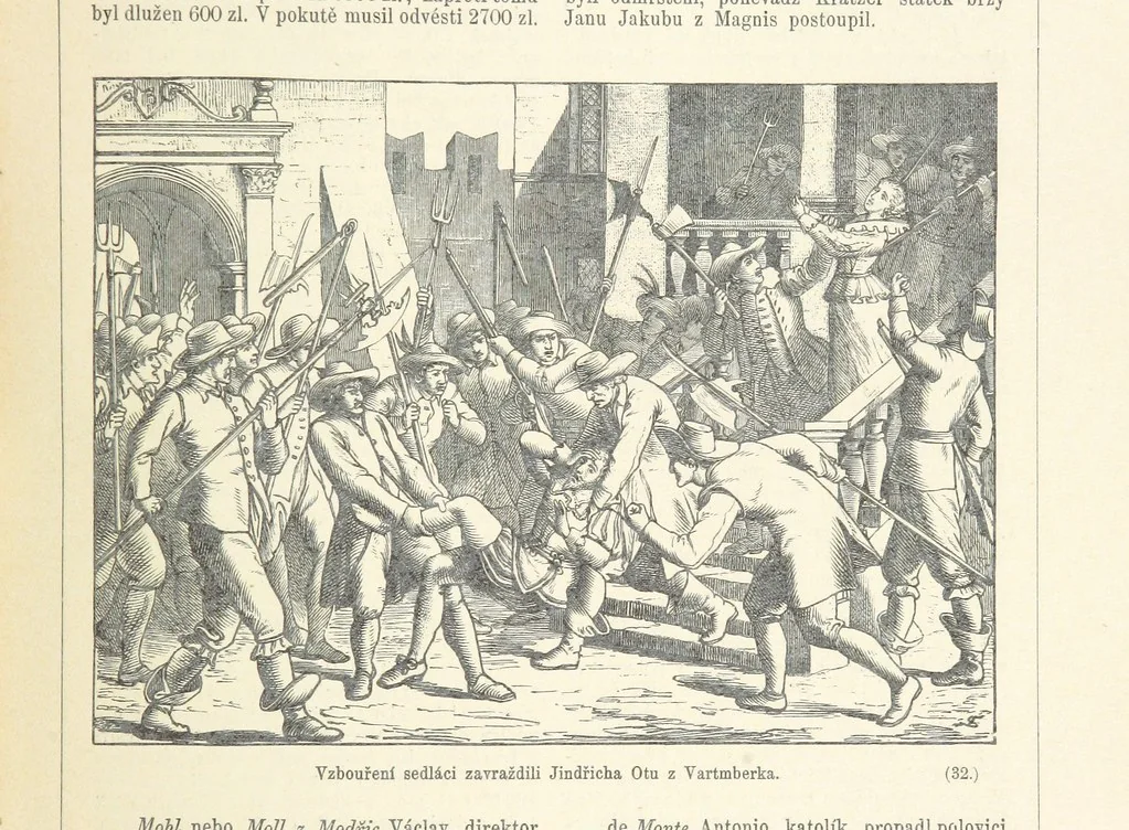 An illustration from Dějiny Cech a Moravy od roku 1620 do roku 1648. Col. 1372, 1891, leaf 281