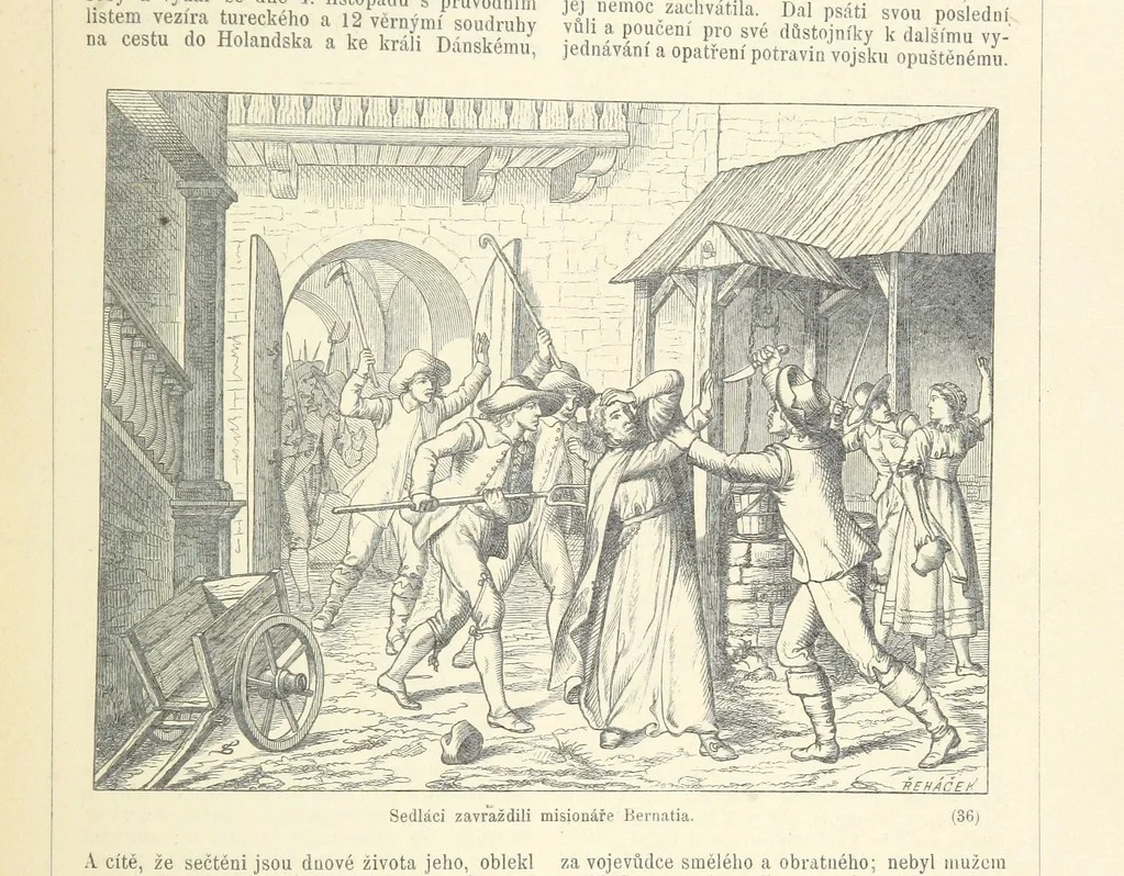 An illustration from Dějiny Cech a Moravy od roku 1620 do roku 1648. Col. 1372, 1891, leaf 313