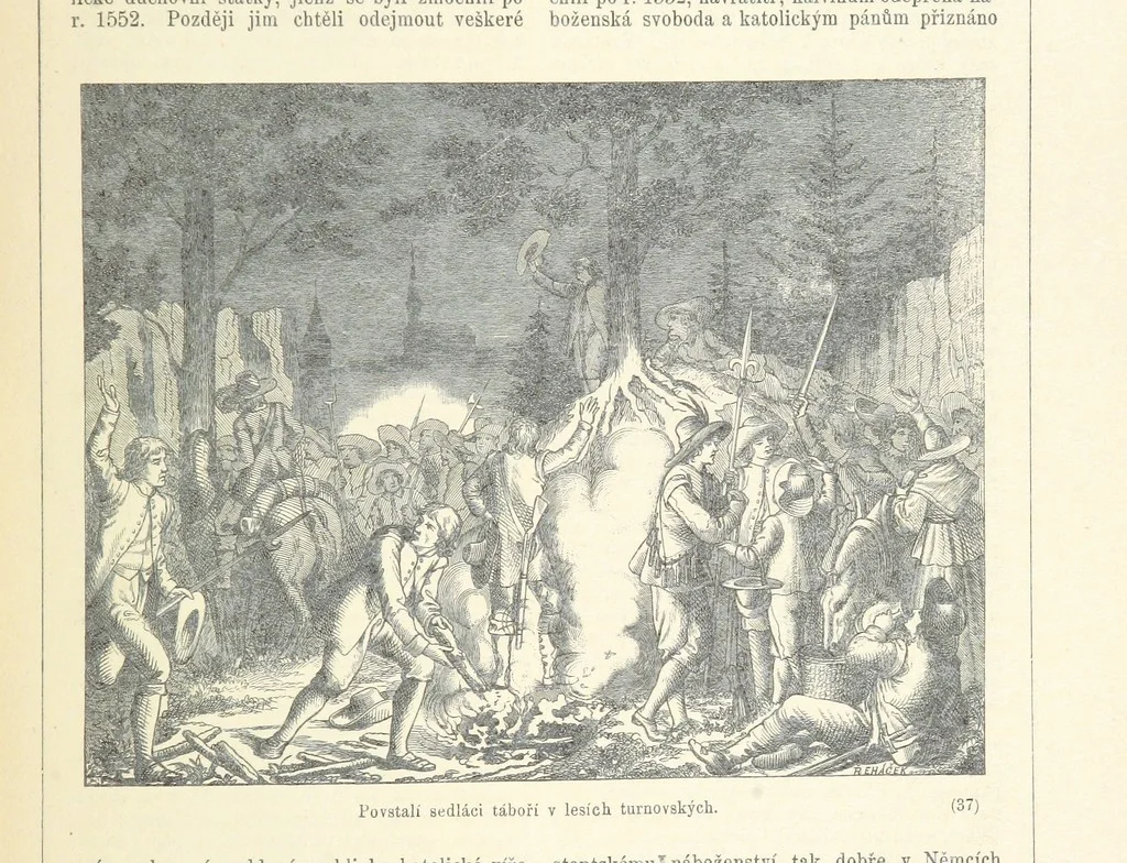An illustration from Dějiny Cech a Moravy od roku 1620 do roku 1648. Col. 1372, 1891, leaf 321