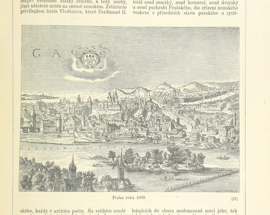 An illustration from Dějiny Cech a Moravy od roku 1620 do roku 1648. Col. 1372, 1891, leaf 329