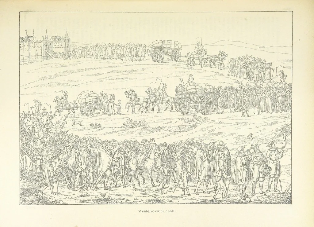An illustration from Dějiny Cech a Moravy od roku 1620 do roku 1648. Col. 1372, 1891, leaf 345
