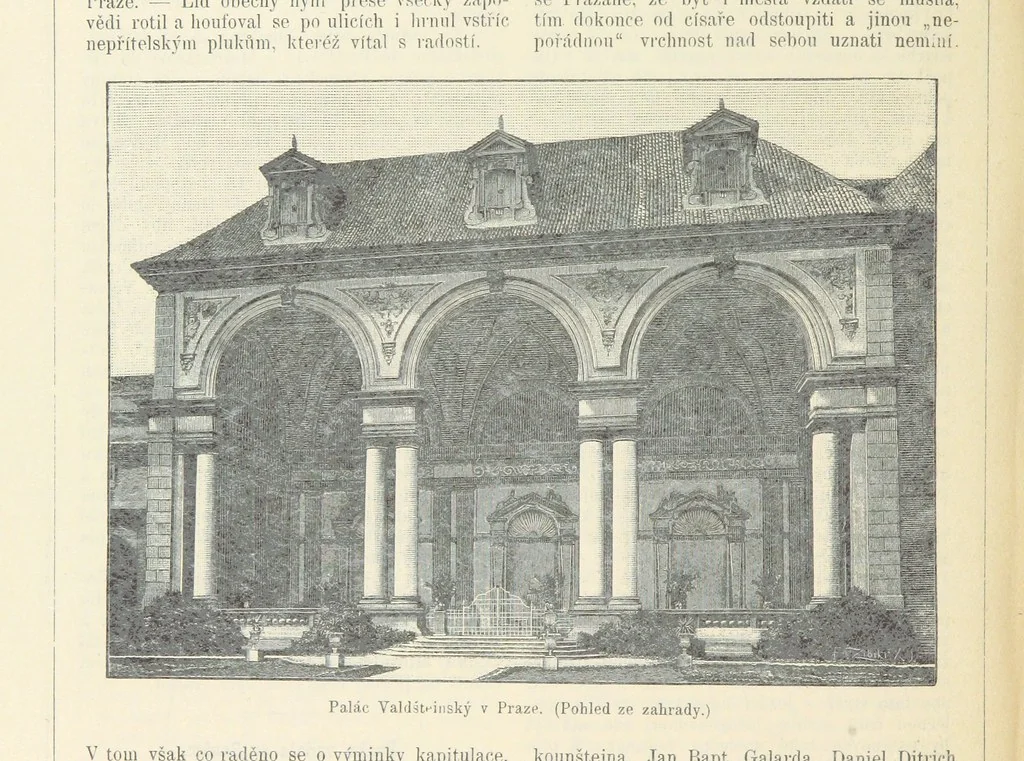 An illustration from Dějiny Cech a Moravy od roku 1620 do roku 1648. Col. 1372, 1891, leaf 388