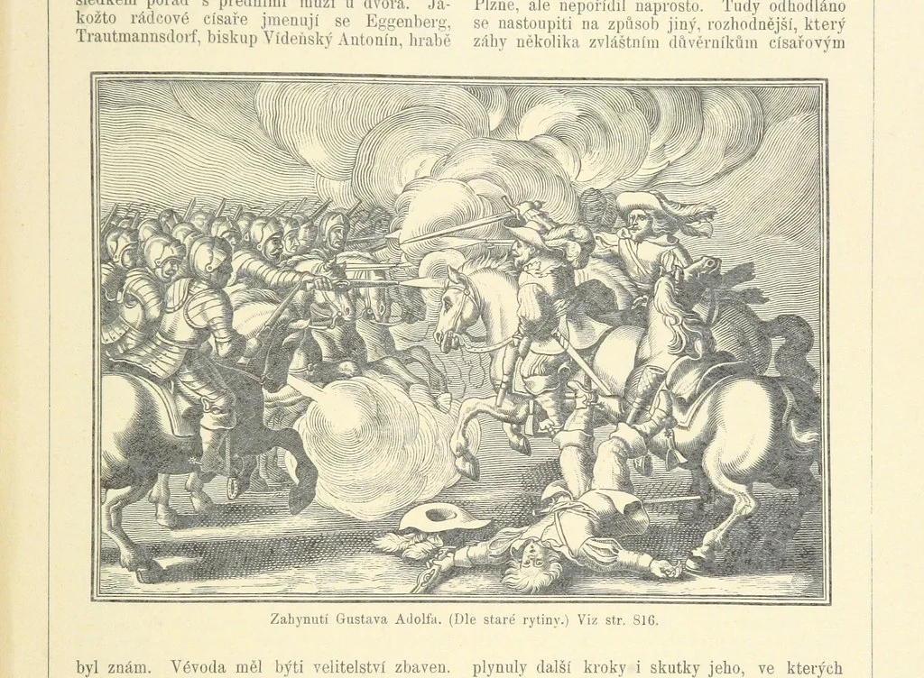 An illustration from Dějiny Cech a Moravy od roku 1620 do roku 1648. Col. 1372, 1891, leaf 433