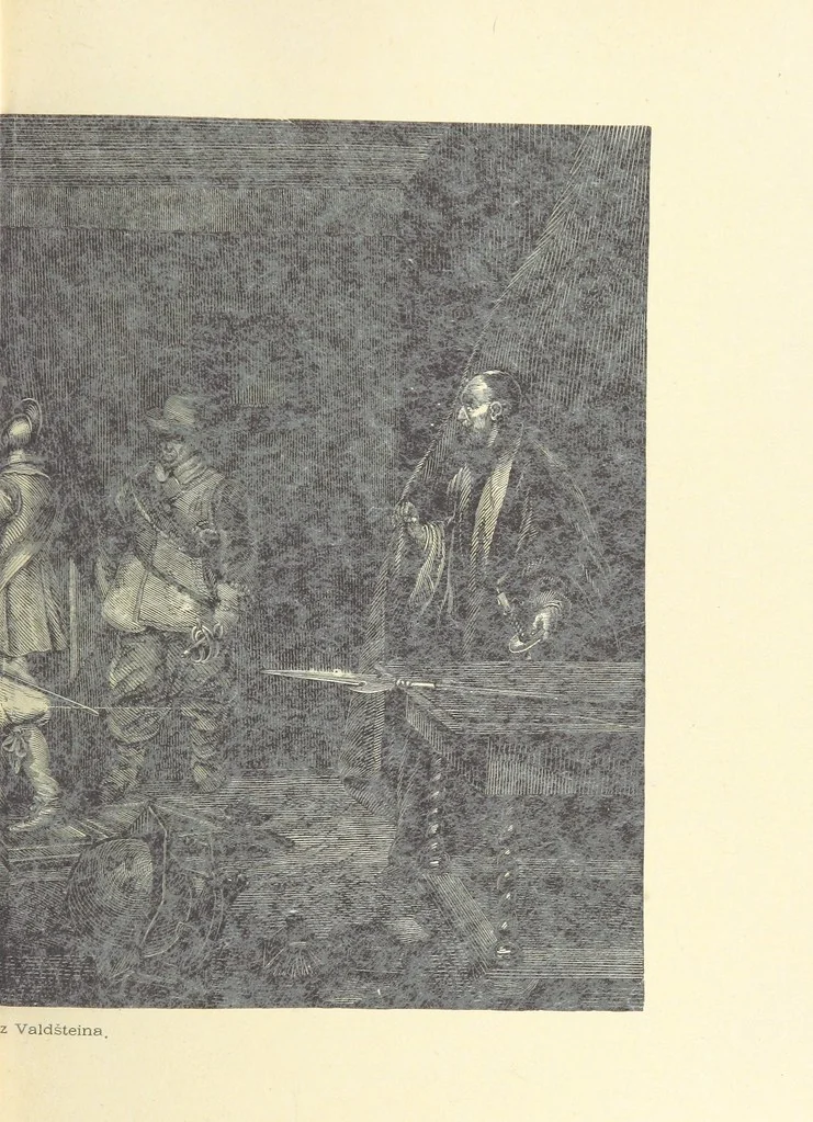 An illustration from Dějiny Cech a Moravy od roku 1620 do roku 1648. Col. 1372, 1891, leaf 441