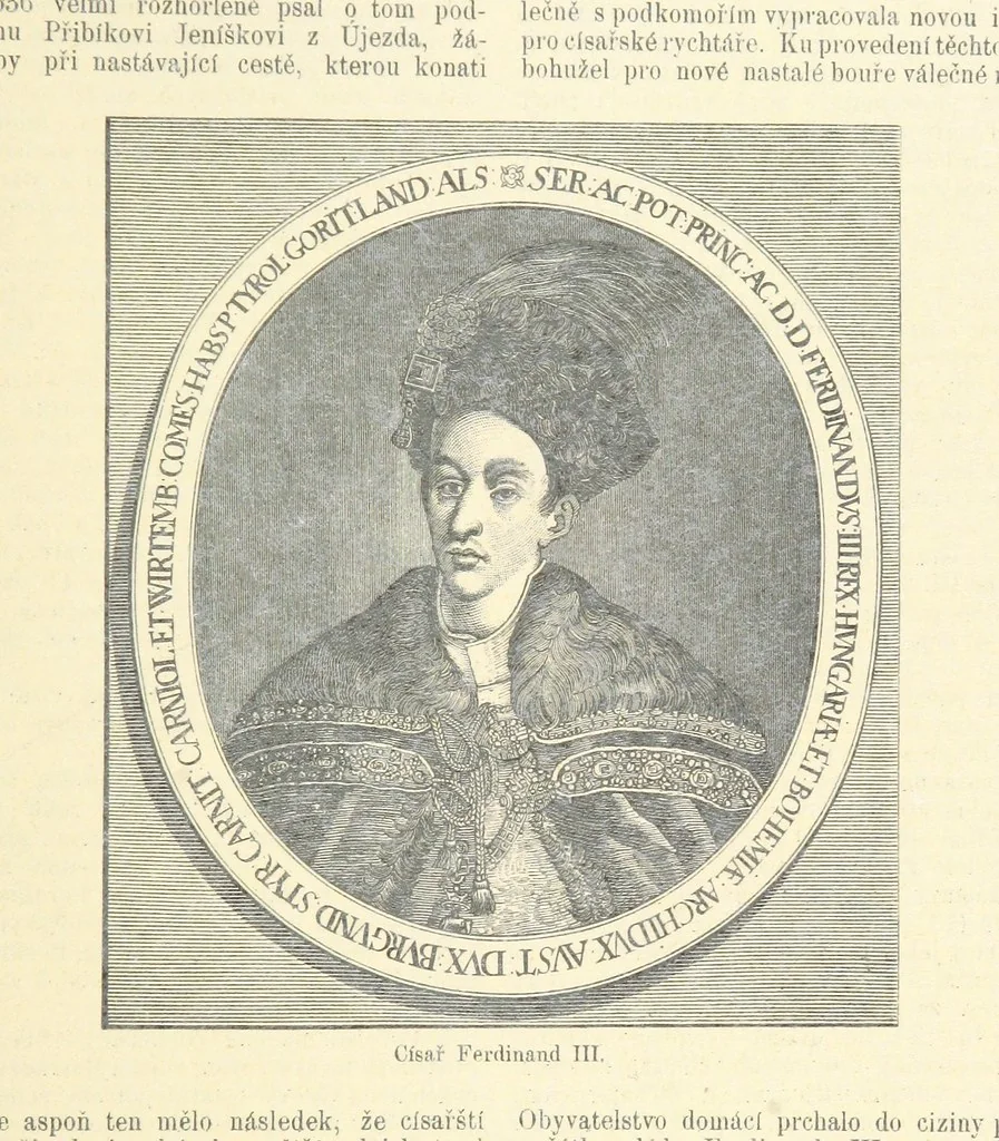 An illustration from Dějiny Cech a Moravy od roku 1620 do roku 1648. Col. 1372, 1891, leaf 473