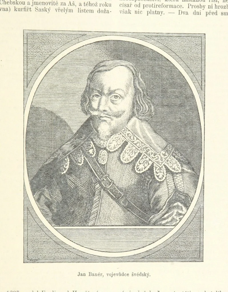 An illustration from Dějiny Cech a Moravy od roku 1620 do roku 1648. Col. 1372, 1891, leaf 513
