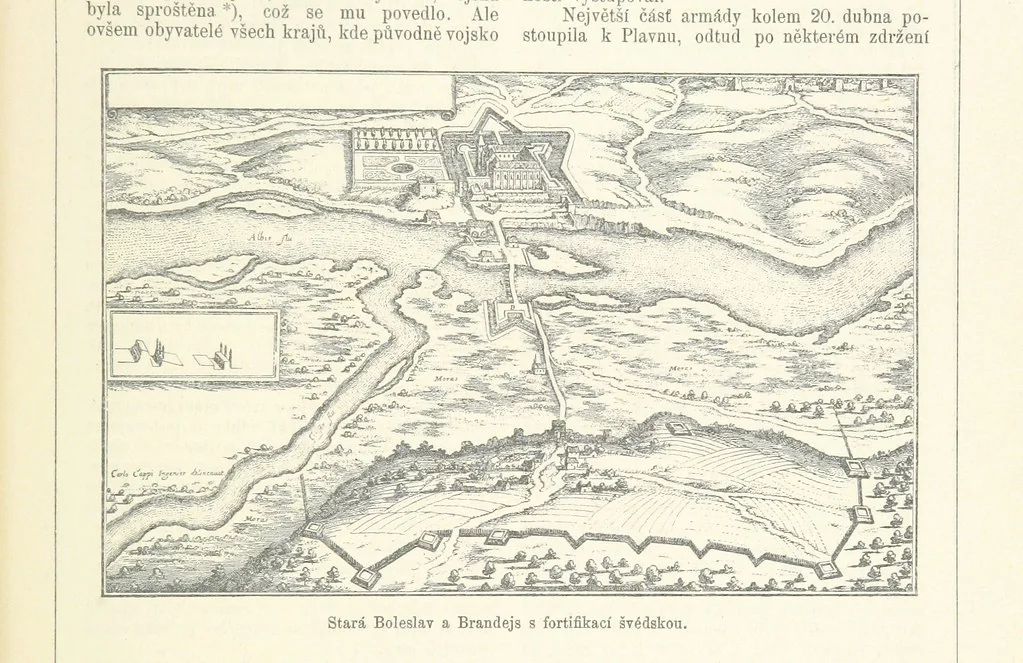 An illustration from Dějiny Cech a Moravy od roku 1620 do roku 1648. Col. 1372, 1891, leaf 561