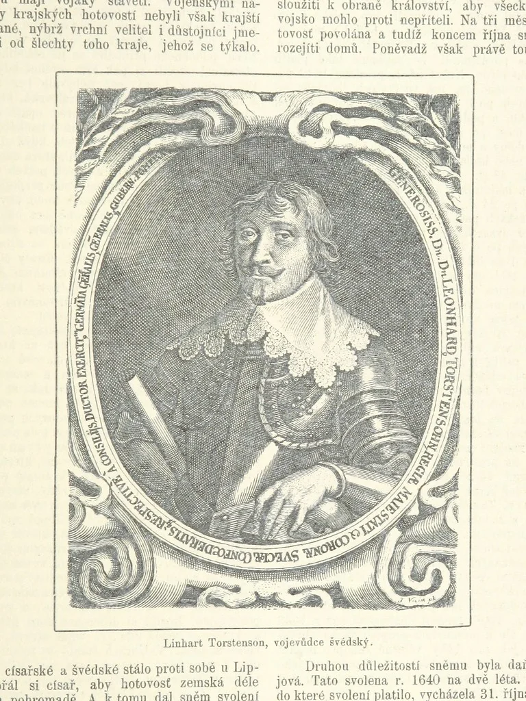 An illustration from Dějiny Cech a Moravy od roku 1620 do roku 1648. Col. 1372, 1891, leaf 577