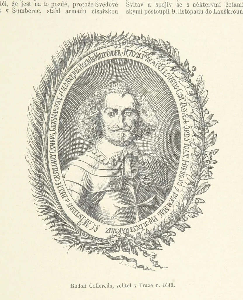 An illustration from Dějiny Cech a Moravy od roku 1620 do roku 1648. Col. 1372, 1891, leaf 641