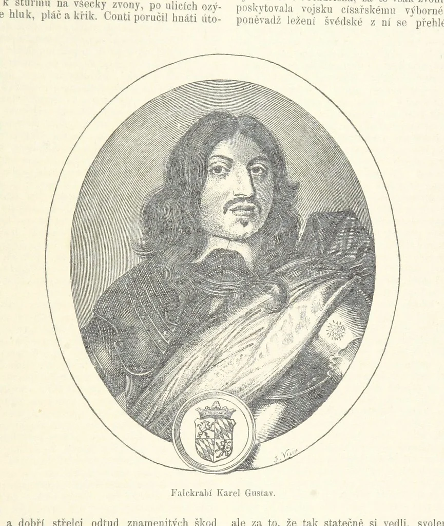 An illustration from Dějiny Cech a Moravy od roku 1620 do roku 1648. Col. 1372, 1891, leaf 667