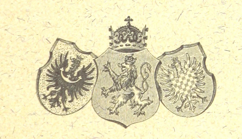 An illustration from Úplný místopisný slovník Královstvi Českého, etc. (II. Část historická.-Místopisný slovník historický Království Českého. Sepsal A. Sedláčck.), 1893, leaf 1839