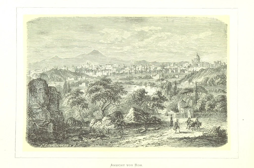 An illustration from Rom und seine Umgebung in Holzschnitten, nach Skizzen ... von C. Zimmermann mit erläuterndem Texte von Prof. Dr Kühne, 1870, leaf 16