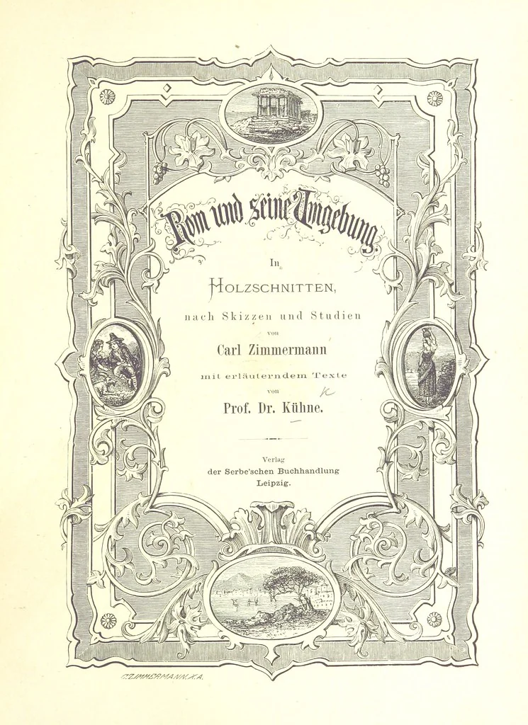 An illustration from Rom und seine Umgebung in Holzschnitten, nach Skizzen ... von C. Zimmermann mit erläuterndem Texte von Prof. Dr Kühne, 1870, leaf 9