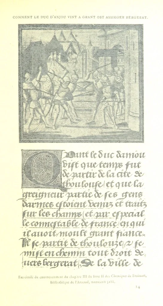 An illustration from Bergerac sous les Anglais. Essai historique sur le consulat et la communauté de Bergerac au moyen âge, 1893, leaf 113