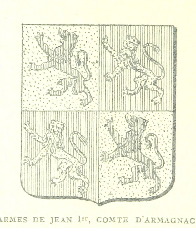 An illustration from Bergerac sous les Anglais. Essai historique sur le consulat et la communauté de Bergerac au moyen âge, 1893, leaf 120