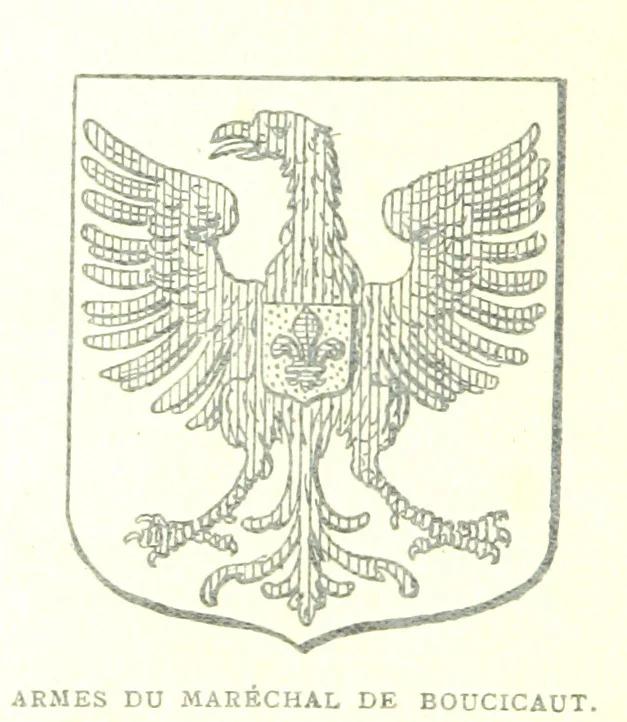 An illustration from Bergerac sous les Anglais. Essai historique sur le consulat et la communauté de Bergerac au moyen âge, 1893, leaf 146
