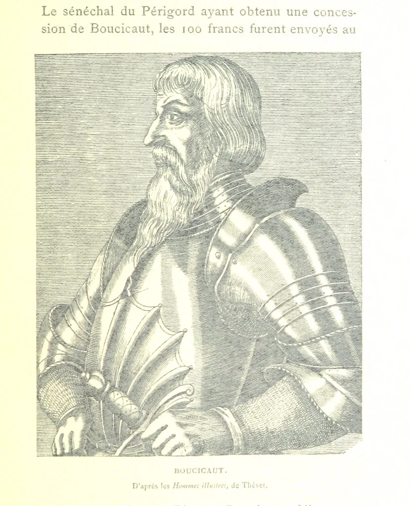 An illustration from Bergerac sous les Anglais. Essai historique sur le consulat et la communauté de Bergerac au moyen âge, 1893, leaf 147