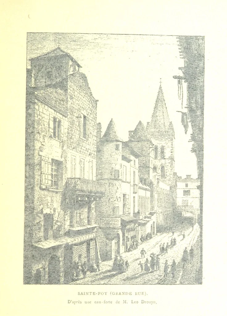 An illustration from Bergerac sous les Anglais. Essai historique sur le consulat et la communauté de Bergerac au moyen âge, 1893, leaf 169