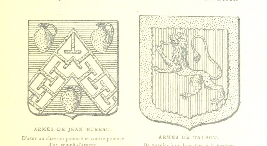 An illustration from Bergerac sous les Anglais. Essai historique sur le consulat et la communauté de Bergerac au moyen âge, 1893, leaf 173