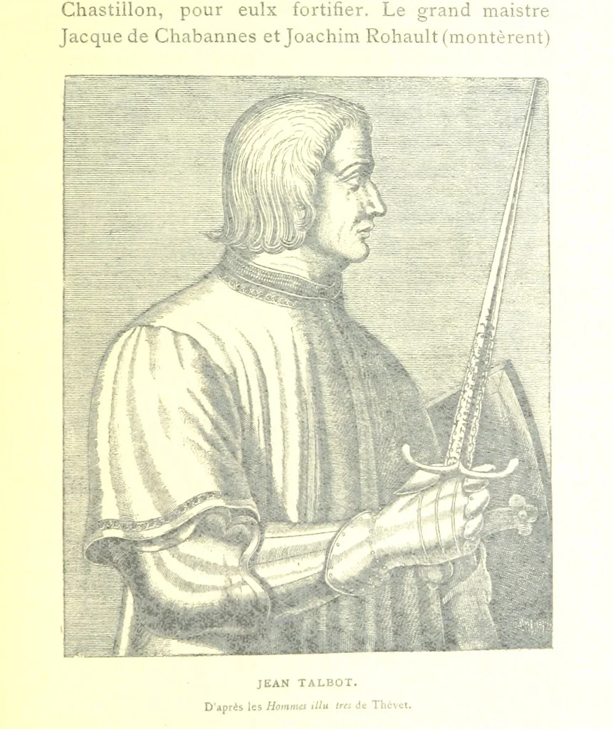 An illustration from Bergerac sous les Anglais. Essai historique sur le consulat et la communauté de Bergerac au moyen âge, 1893, leaf 175