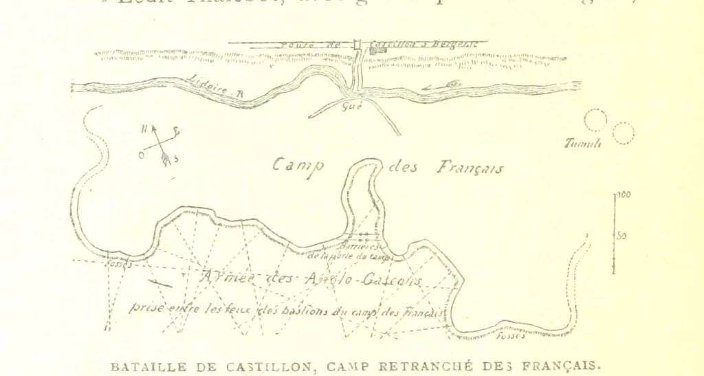 An illustration from Bergerac sous les Anglais. Essai historique sur le consulat et la communauté de Bergerac au moyen âge, 1893, leaf 176