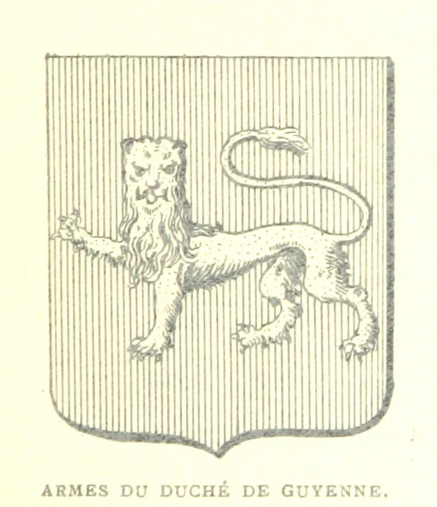 An illustration from Bergerac sous les Anglais. Essai historique sur le consulat et la communauté de Bergerac au moyen âge, 1893, leaf 39