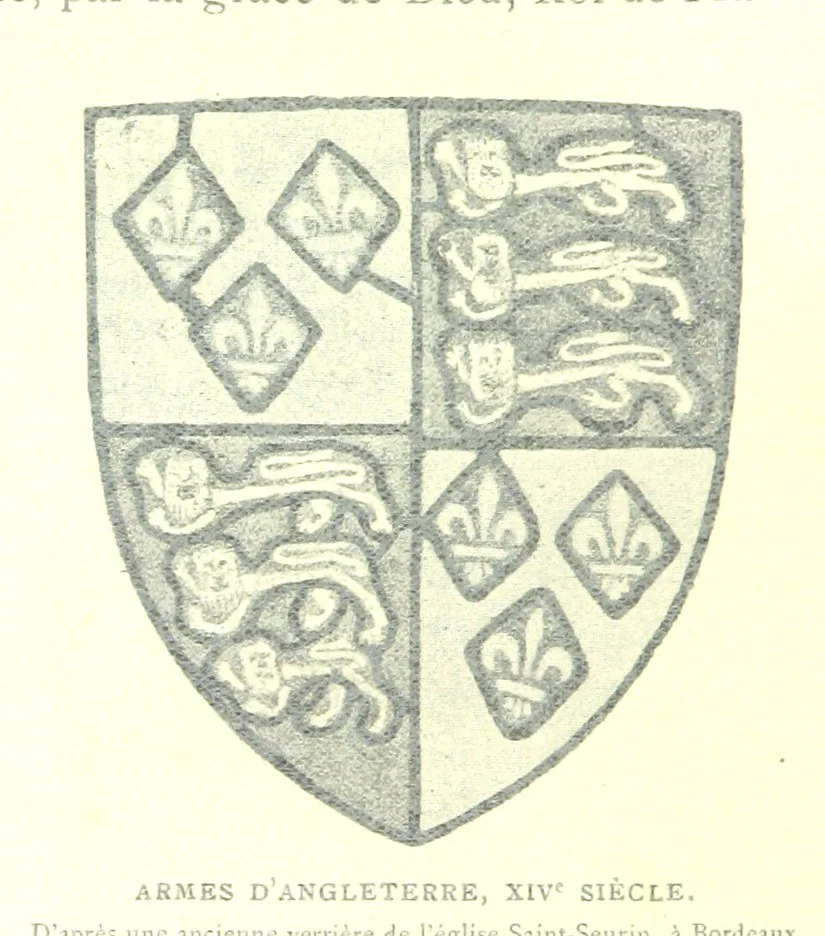 An illustration from Bergerac sous les Anglais. Essai historique sur le consulat et la communauté de Bergerac au moyen âge, 1893, leaf 50