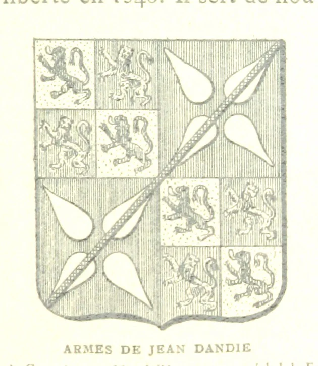 An illustration from Bergerac sous les Anglais. Essai historique sur le consulat et la communauté de Bergerac au moyen âge, 1893, leaf 57