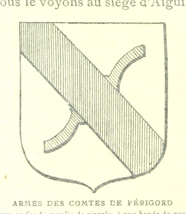 An illustration from Bergerac sous les Anglais. Essai historique sur le consulat et la communauté de Bergerac au moyen âge, 1893, leaf 58