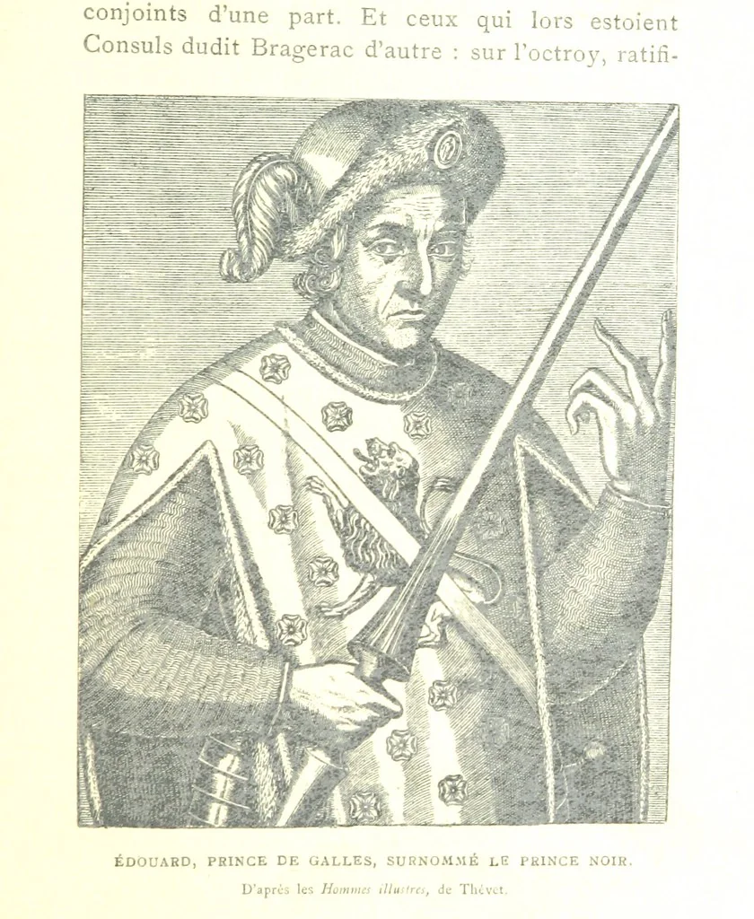 An illustration from Bergerac sous les Anglais. Essai historique sur le consulat et la communauté de Bergerac au moyen âge, 1893, leaf 91