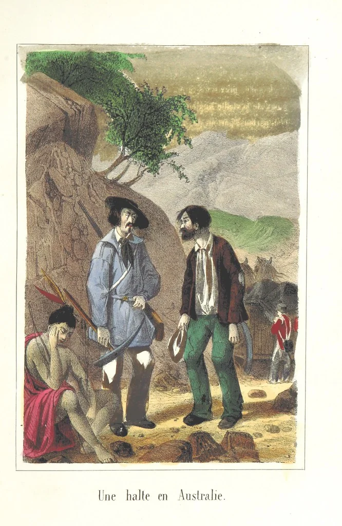 An illustration from Voyage aux pays aurifères, Afrique, Mexique, Californie, Pérou, Chili, Nouvelle-Calédonie, Australie, Russie ... illustré par J. B. Arnout, père, 1855, leaf 253