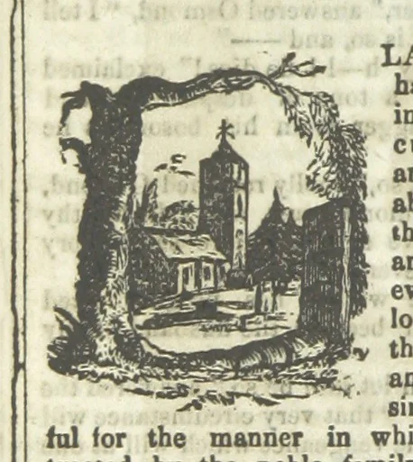An illustration from Ernestine de Lacy, or the Robber's Foundling. An Old English Romance. By the author of “Angelina” ... etc., etc, 1854, leaf 100