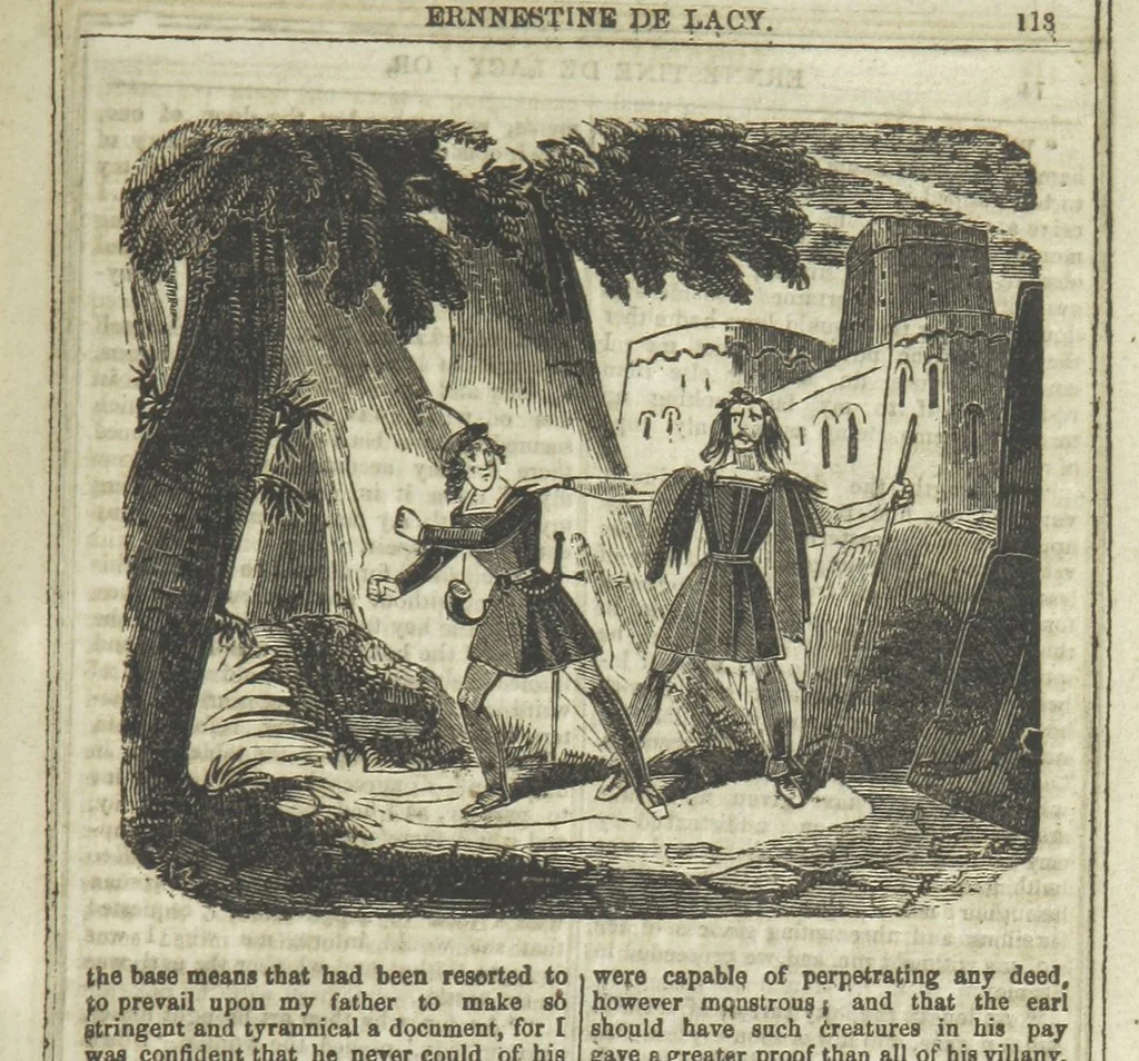 An illustration from Ernestine de Lacy, or the Robber's Foundling. An Old English Romance. By the author of “Angelina” ... etc., etc, 1854, leaf 125