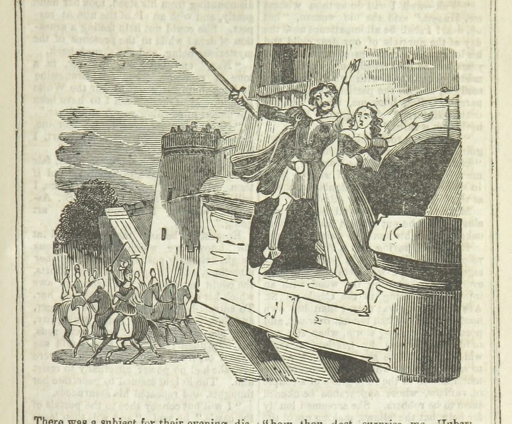 An illustration from Ernestine de Lacy, or the Robber's Foundling. An Old English Romance. By the author of “Angelina” ... etc., etc, 1854, leaf 173