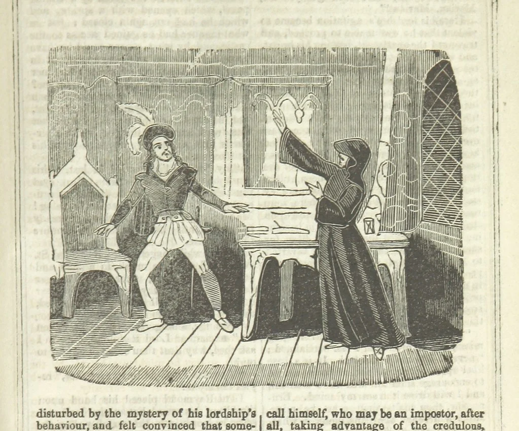 An illustration from Ernestine de Lacy, or the Robber's Foundling. An Old English Romance. By the author of “Angelina” ... etc., etc, 1854, leaf 181