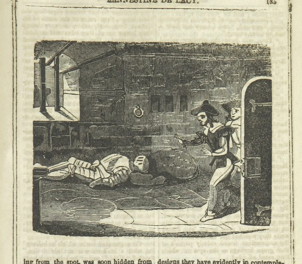 An illustration from Ernestine de Lacy, or the Robber's Foundling. An Old English Romance. By the author of “Angelina” ... etc., etc, 1854, leaf 197