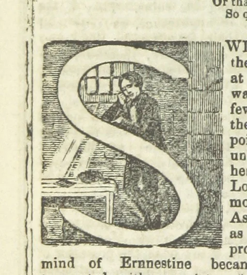 An illustration from Ernestine de Lacy, or the Robber's Foundling. An Old English Romance. By the author of “Angelina” ... etc., etc, 1854, leaf 200