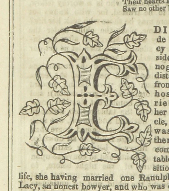 An illustration from Ernestine de Lacy, or the Robber's Foundling. An Old English Romance. By the author of “Angelina” ... etc., etc, 1854, leaf 22