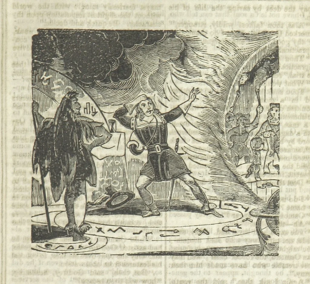 An illustration from Ernestine de Lacy, or the Robber's Foundling. An Old English Romance. By the author of “Angelina” ... etc., etc, 1854, leaf 53