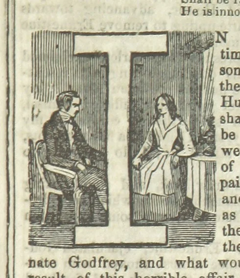An illustration from Ernestine de Lacy, or the Robber's Foundling. An Old English Romance. By the author of “Angelina” ... etc., etc, 1854, leaf 67