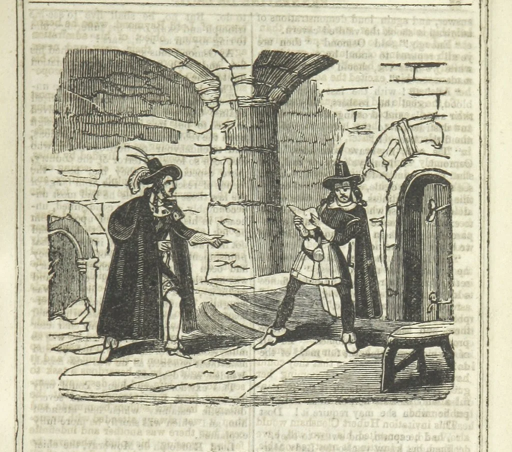 An illustration from Ernestine de Lacy, or the Robber's Foundling. An Old English Romance. By the author of “Angelina” ... etc., etc, 1854, leaf 93
