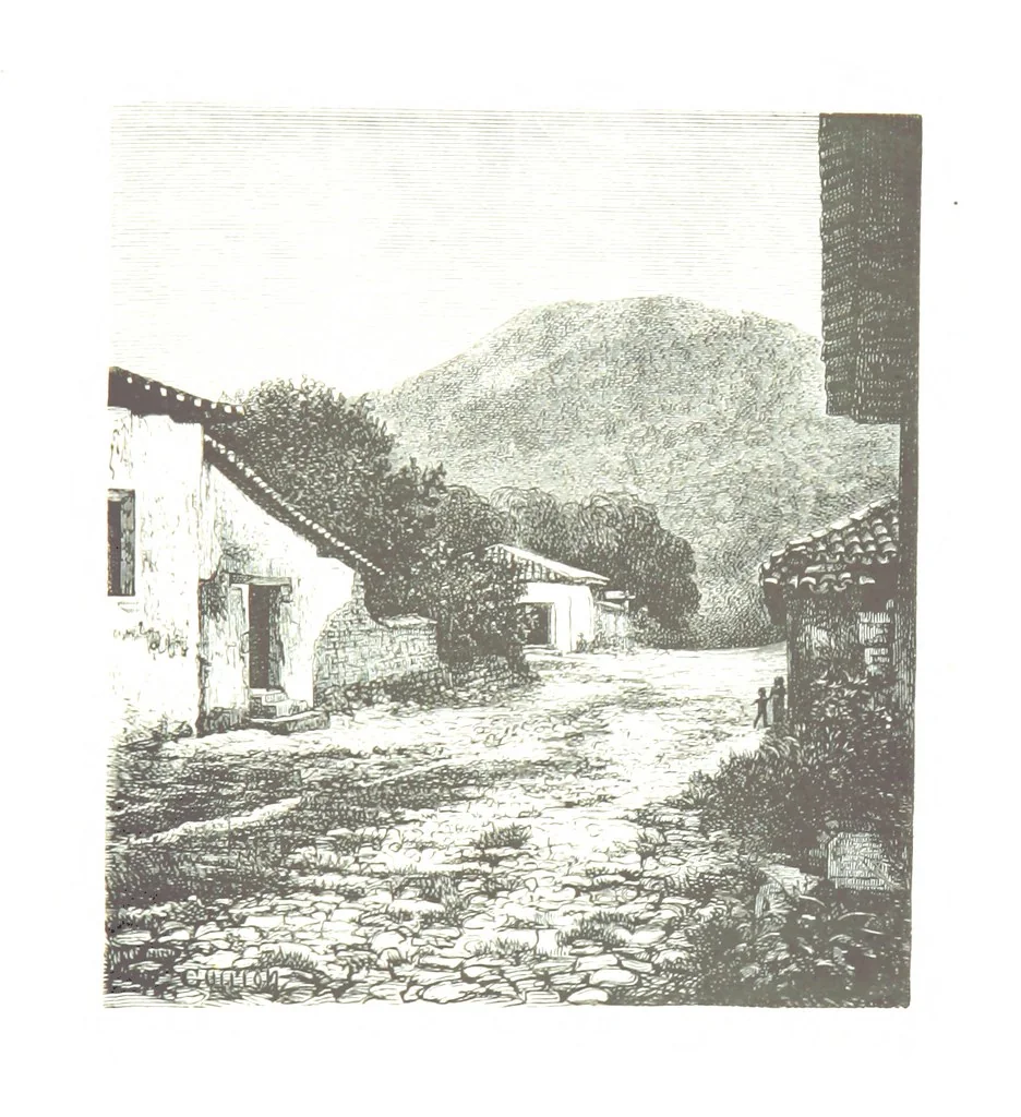 An illustration from De Paris a Guatémala. Notes de voyages au Centre-Amérique 1866-1875 ... Illustré de 35 planches. Dessins de M. E. A. Guillon, 1877, leaf 227