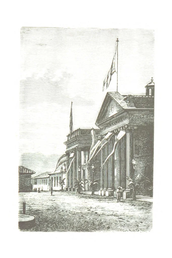 An illustration from De Paris a Guatémala. Notes de voyages au Centre-Amérique 1866-1875 ... Illustré de 35 planches. Dessins de M. E. A. Guillon, 1877, leaf 263