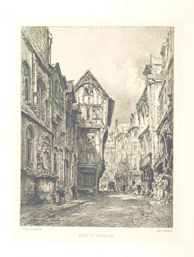 An illustration from Rouen pittoresque ... Dessins par M. Lalanne. Texte par Allais, C. de Beaurepaire, Dubosc, Félix, Hédou, H. de Lapommeraye, 1886, leaf 110