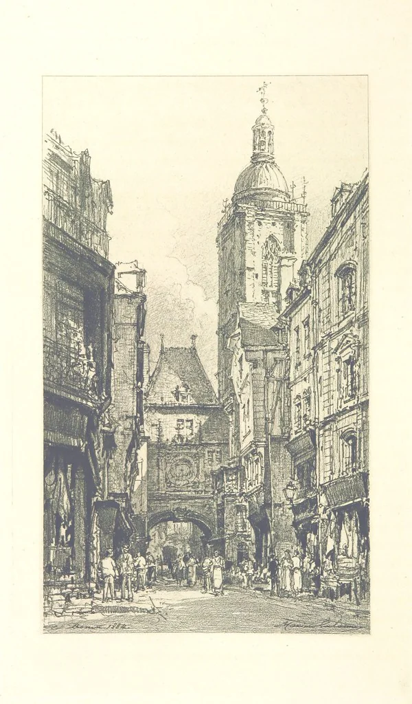 An illustration from Rouen pittoresque ... Dessins par M. Lalanne. Texte par Allais, C. de Beaurepaire, Dubosc, Félix, Hédou, H. de Lapommeraye, 1886, leaf 148