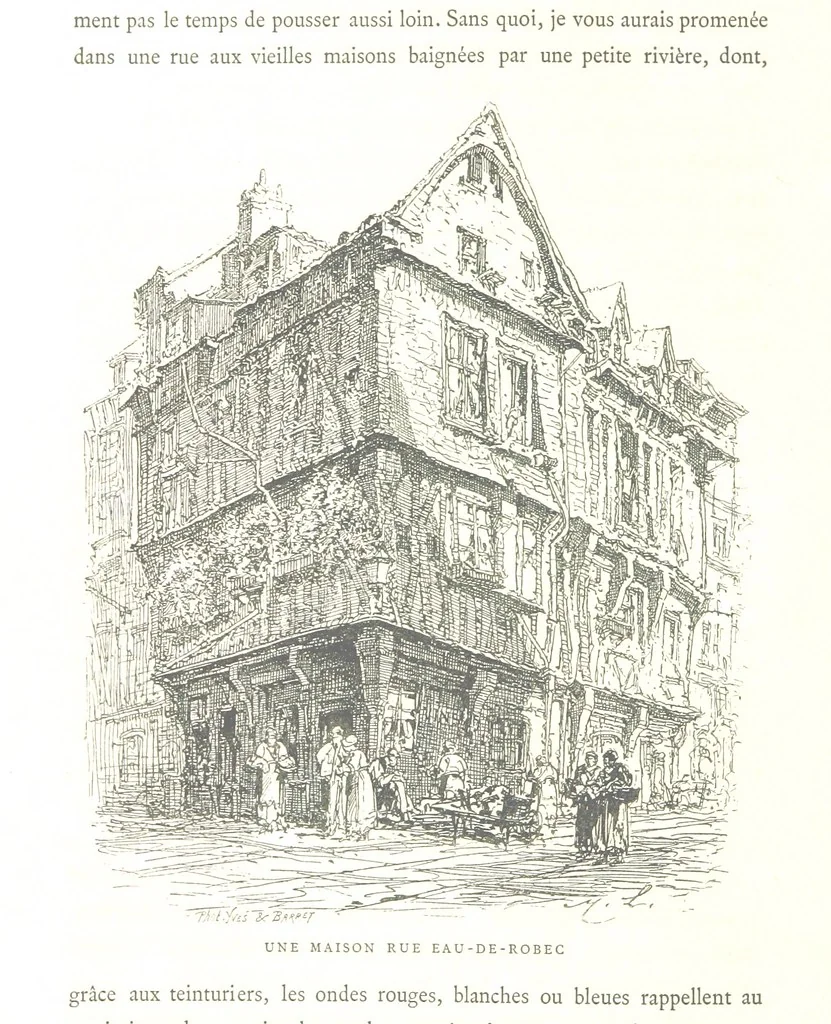 An illustration from Rouen pittoresque ... Dessins par M. Lalanne. Texte par Allais, C. de Beaurepaire, Dubosc, Félix, Hédou, H. de Lapommeraye, 1886, leaf 156