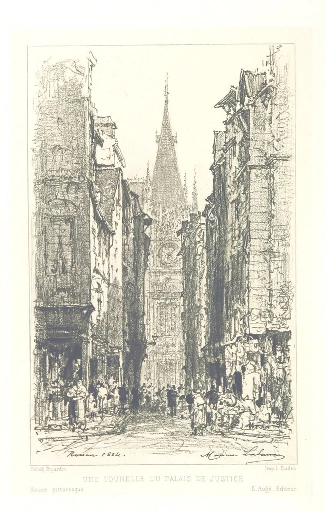 An illustration from Rouen pittoresque ... Dessins par M. Lalanne. Texte par Allais, C. de Beaurepaire, Dubosc, Félix, Hédou, H. de Lapommeraye, 1886, leaf 162