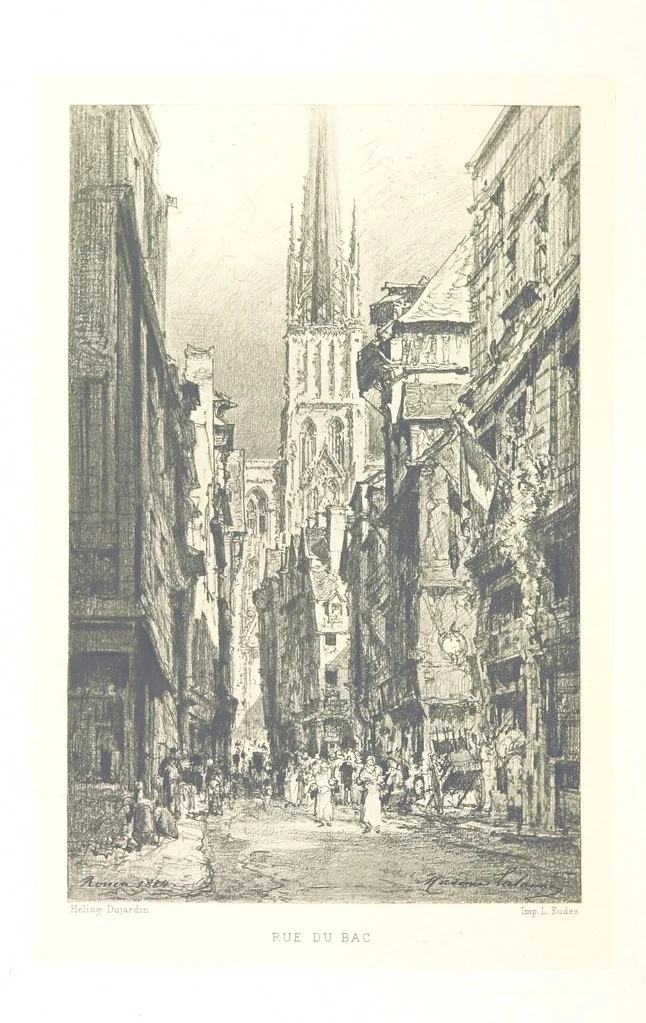 An illustration from Rouen pittoresque ... Dessins par M. Lalanne. Texte par Allais, C. de Beaurepaire, Dubosc, Félix, Hédou, H. de Lapommeraye, 1886, leaf 168